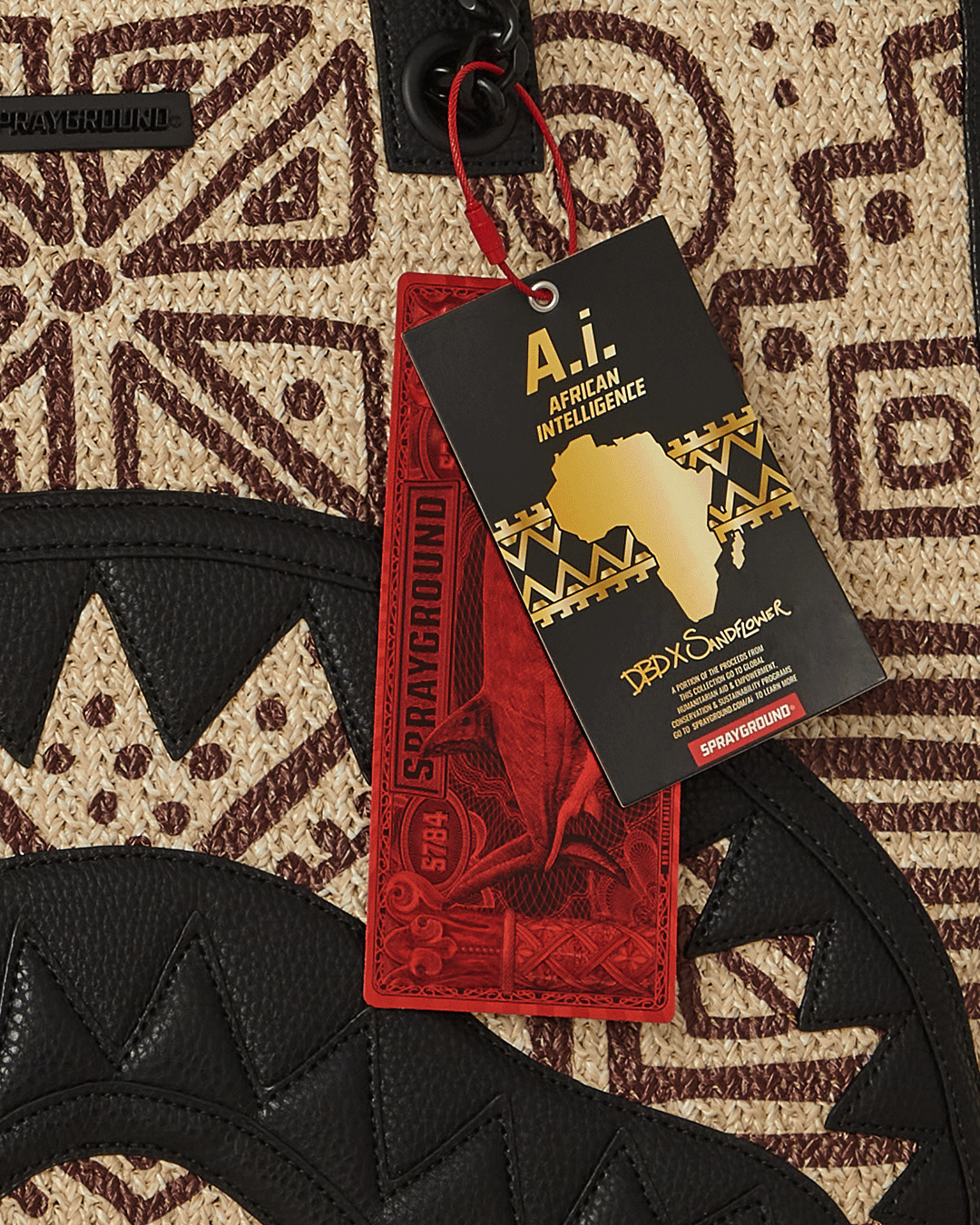 A.I. PALM MIRAGE SHARK LUXE BEACH TOTE